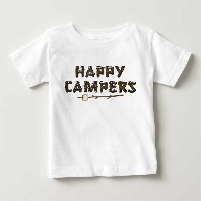 Camiseta De Bebé Personalizado de arte artístico alegre campers cam (Anverso)