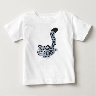 Camiseta De Bebé Personalizado De Aterrizaje Cute Snow Leopard Baby