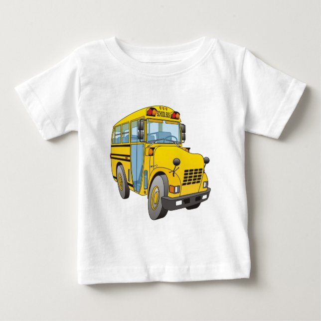 Camiseta De Bebé Personalizado de autobús escolar (Anverso)