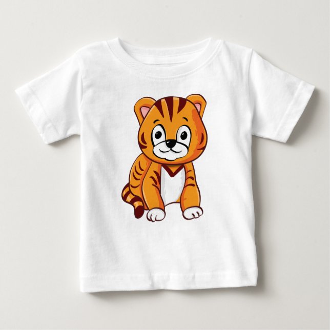 Camiseta De Bebé Personalizado de Baby Tiger (Anverso)