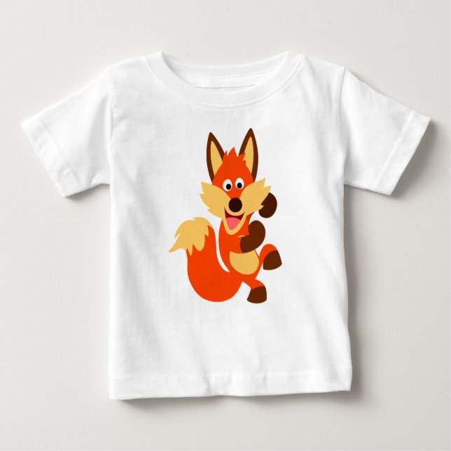 Camiseta De Bebé Personalizado de baile lindo Fox Baby T-Shirt (Anverso)