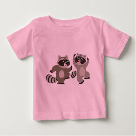 Camiseta De Bebé Personalizado de baile lindo Raccoons Bebé camiset