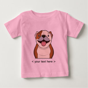 Camiseta De Bebé Personalizado de bulldog personalizado