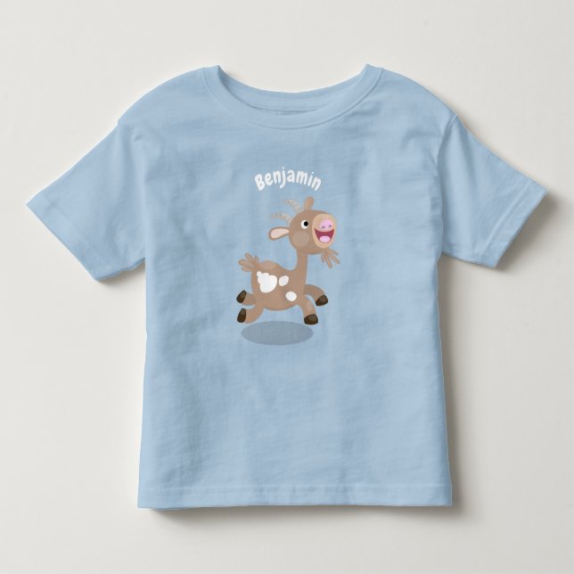 Camiseta De Bebé Personalizado de cabra alegre (Anverso)