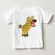 Personalizado de cacareo suave Hyena Baby T-Shirt