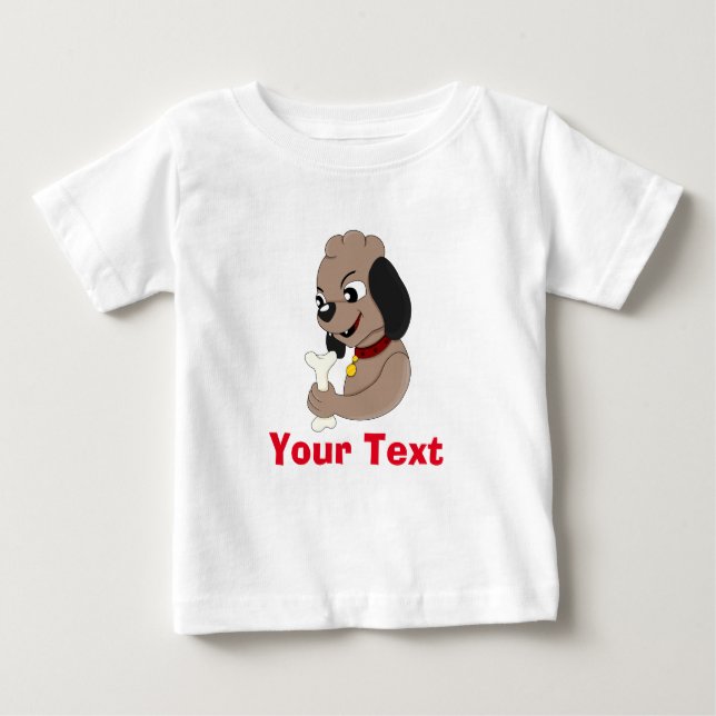 Camiseta De Bebé Personalizado de cachorros (Anverso)