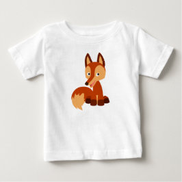 Camiseta De Bebé Personalizado de café lindo Fox Baby T-Shirt