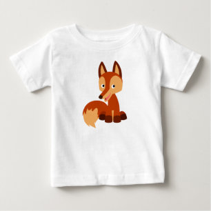 Camiseta De Bebé Personalizado de café lindo Fox Baby T-Shirt