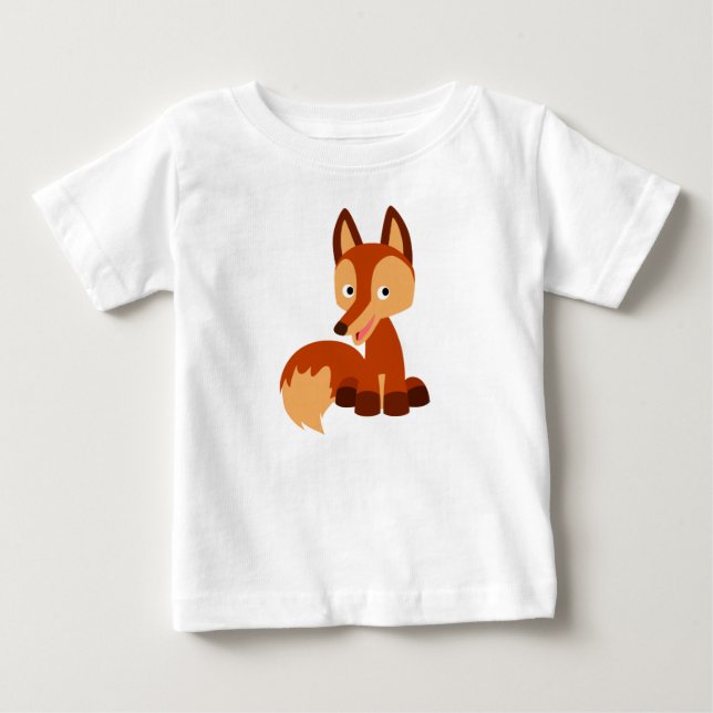 Camiseta De Bebé Personalizado de café lindo Fox Baby T-Shirt (Anverso)