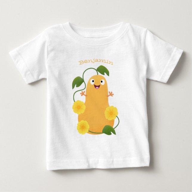 Camiseta De Bebé Personalizado de calabaza de calabaza de marihuana (Anverso)