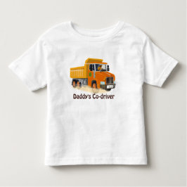 Camiseta De Bebé Personalizado de camión de volcado amarillo para n