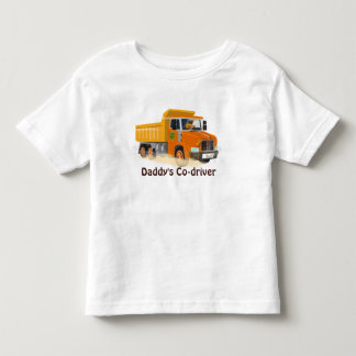 Camiseta De Bebé Personalizado de camión de volcado amarillo para n
