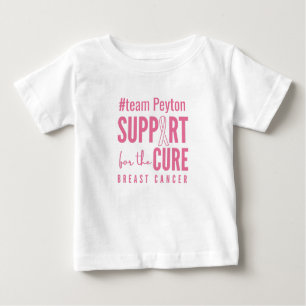 Camiseta De Bebé personalizado de cáncer de mama cura curación Bebé