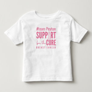 Camiseta De Bebé personalizado de cáncer de mama cura de apoyo Todd