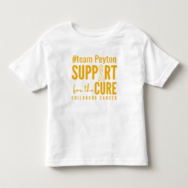 Camiseta De Bebé personalizado de cáncer infantil apoyo a Toddler T (Anverso)