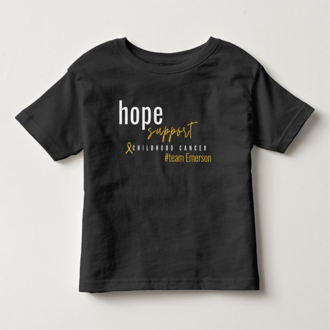 Camiseta De Bebé personalizado de cáncer infantil #nombre de equipo (Anverso)