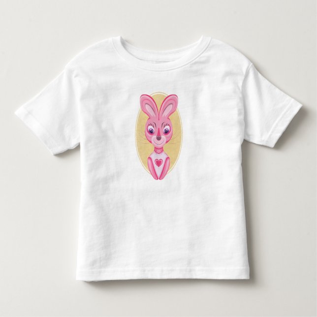 Camiseta De Bebé Personalizado de chica de conejito lindo (Anverso)