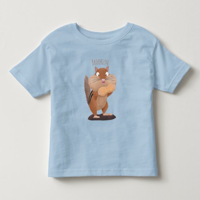 Camiseta De Bebé Personalizado de chipmunk de grandes mejillas grac (Anverso)