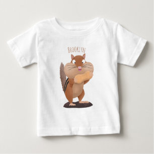 Camiseta De Bebé Personalizado de chipmunk de grandes mejillas grac