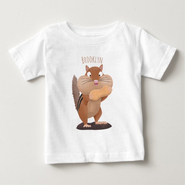 Camiseta De Bebé Personalizado de chipmunk de grandes mejillas grac (Anverso)