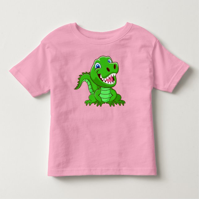 Camiseta De Bebé Personalizado de cocodrilos sonrientes (Anverso)