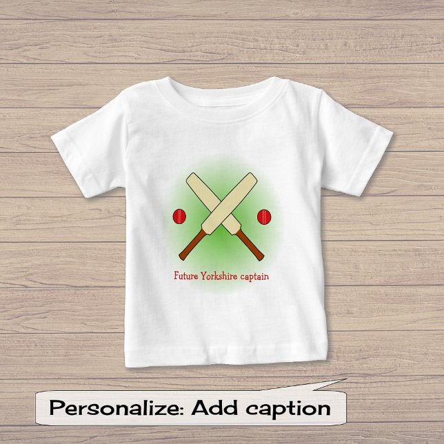 Camiseta De Bebé Personalizado de cricket murciélagos y deportes ve (Subido por el creador)