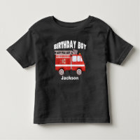 Personalizado de cumpleaños de Fire Truck