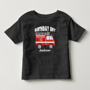 Camiseta De Bebé Personalizado de cumpleaños de Fire Truck