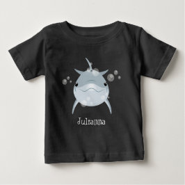 Camiseta De Bebé Personalizado de delfín kawaii feliz