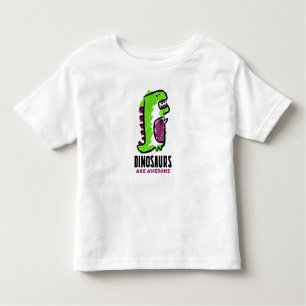 Camiseta De Bebé Personalizado de dinosaurio lindo