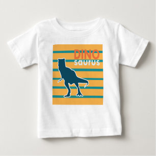 Camiseta De Bebé Personalizado de dinosaurios coloridos, furioso ju