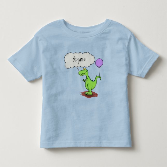 Camiseta De Bebé Personalizado de dragón divertido y suave que resp (Anverso)