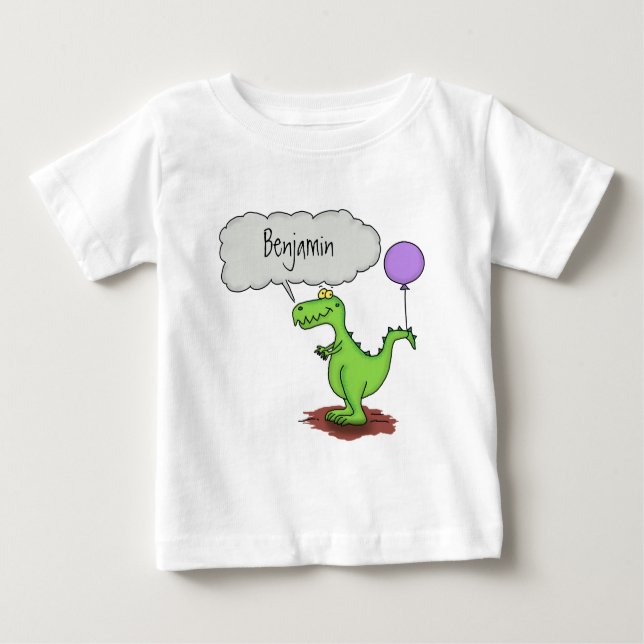 Camiseta De Bebé Personalizado de dragón divertido y suave que resp (Anverso)