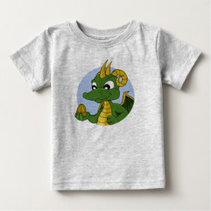 Camiseta De Bebé Personalizado de dragón verde bebé T-Shirt