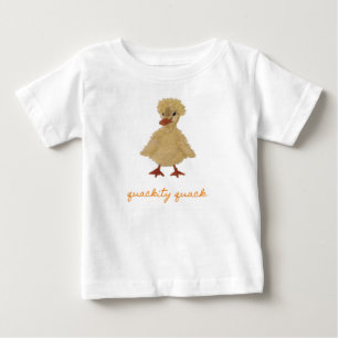 Camiseta De Bebé Personalizado de Duckling Ducky Fuzz Duck