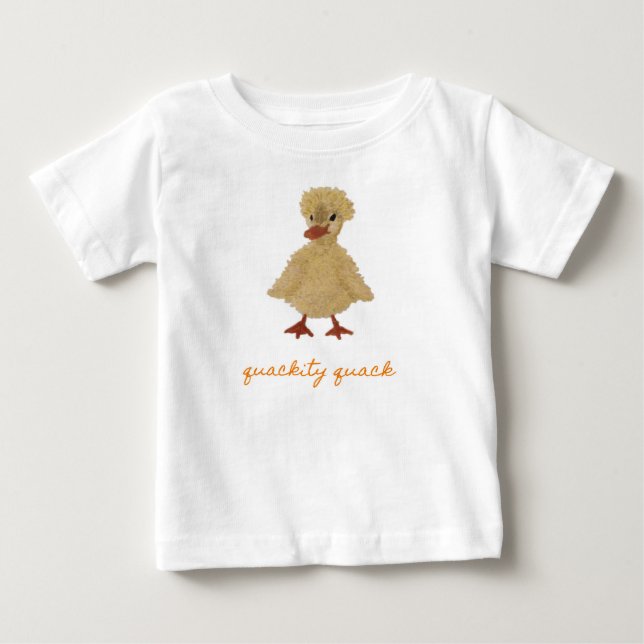 Camiseta De Bebé Personalizado de Duckling Ducky Fuzz Duck (Anverso)