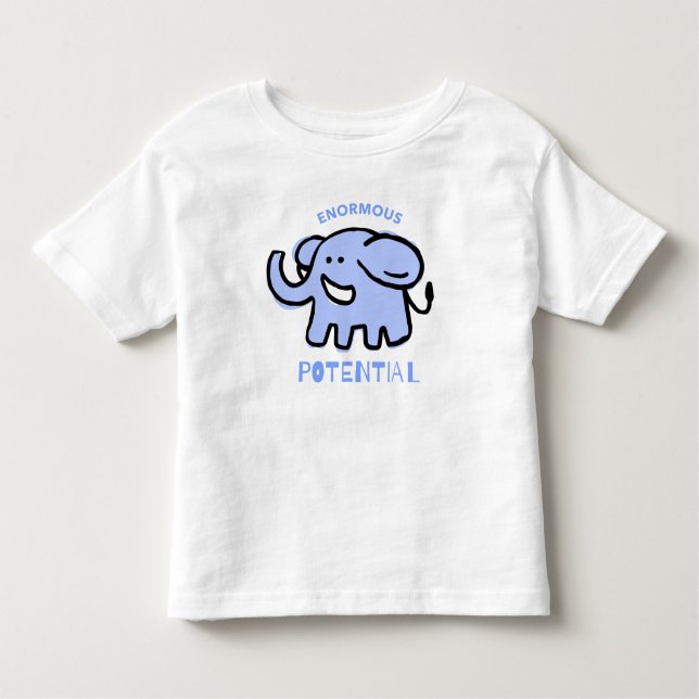 Camiseta De Bebé Personalizado de elefante lindo (Anverso)