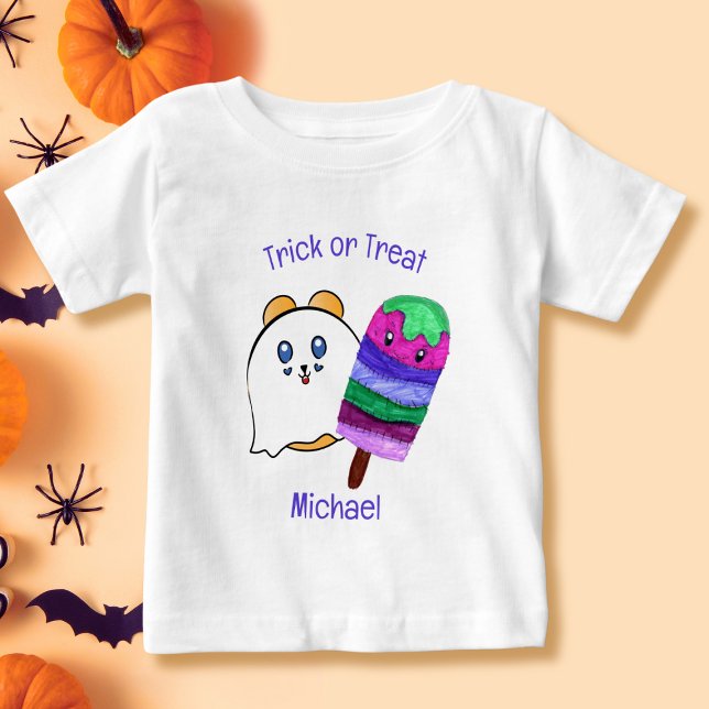 Camiseta De Bebé Personalizado de felpa dulce de Halloween para niñ (Subido por el creador)