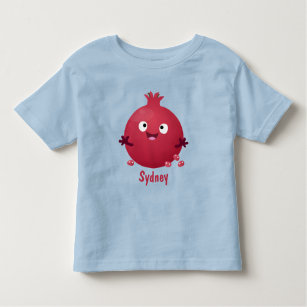 Camiseta De Bebé Personalizado de frutas pomegranadas alegres