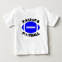 Camiseta De Bebé Personalizado de fútbol azul nombre de equipo o dí