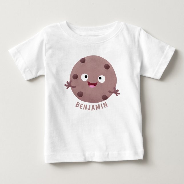 Camiseta De Bebé Personalizado de galleta de chocolate inteligente (Anverso)
