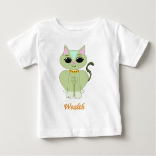 Camiseta De Bebé personalizado de gatito verde