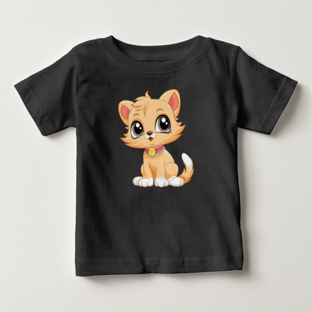 Camiseta De Bebé Personalizado de gatos adorable (Anverso)