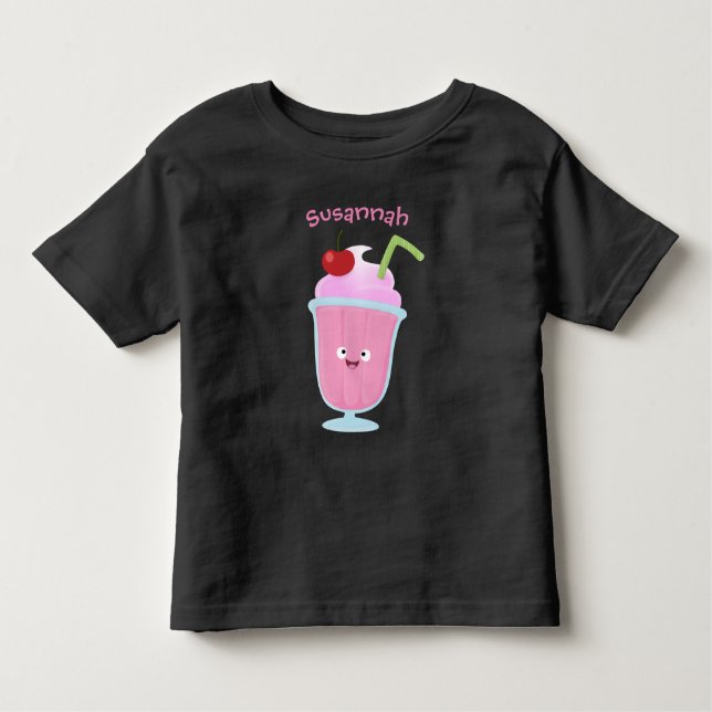 Camiseta De Bebé Personalizado de helados de fresa de fresa (Anverso)