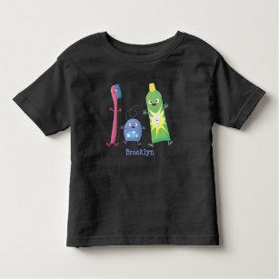 Camiseta De Bebé Personalizado de hilo dental de cepillo de dientes