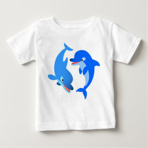 Camiseta De Bebé Personalizado de juego suave delfines bebé camiset