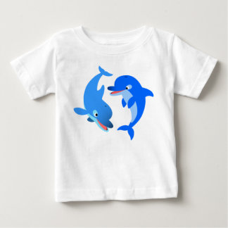 Camiseta De Bebé Personalizado de juego suave delfines bebé camiset