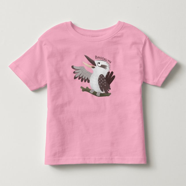 Camiseta De Bebé Personalizado de kookaburra gracioso (Anverso)
