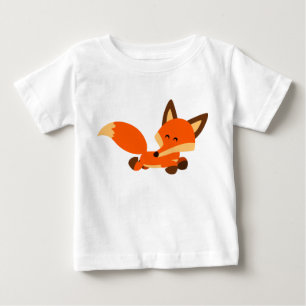 Camiseta De Bebé Personalizado de la Flota Cute Fox Baby T-Shirt