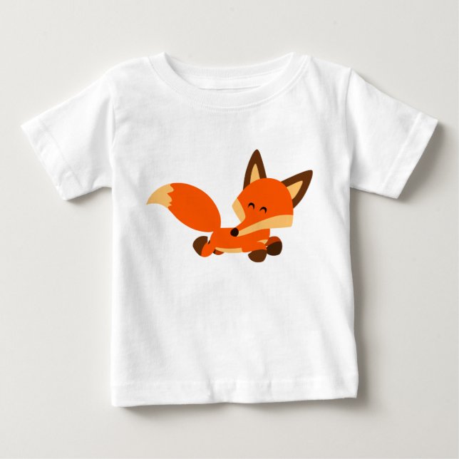 Camiseta De Bebé Personalizado de la Flota Cute Fox Baby T-Shirt (Anverso)